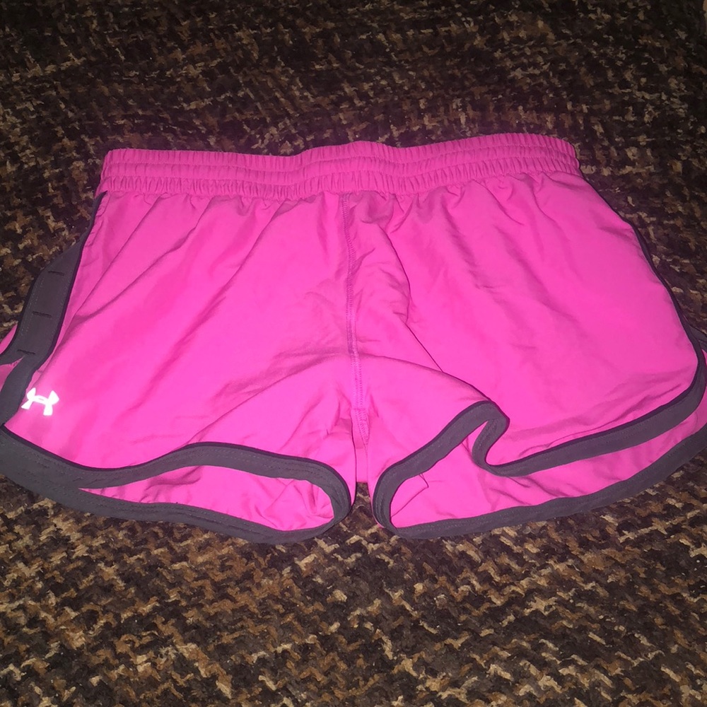 Pink under armor shorts
